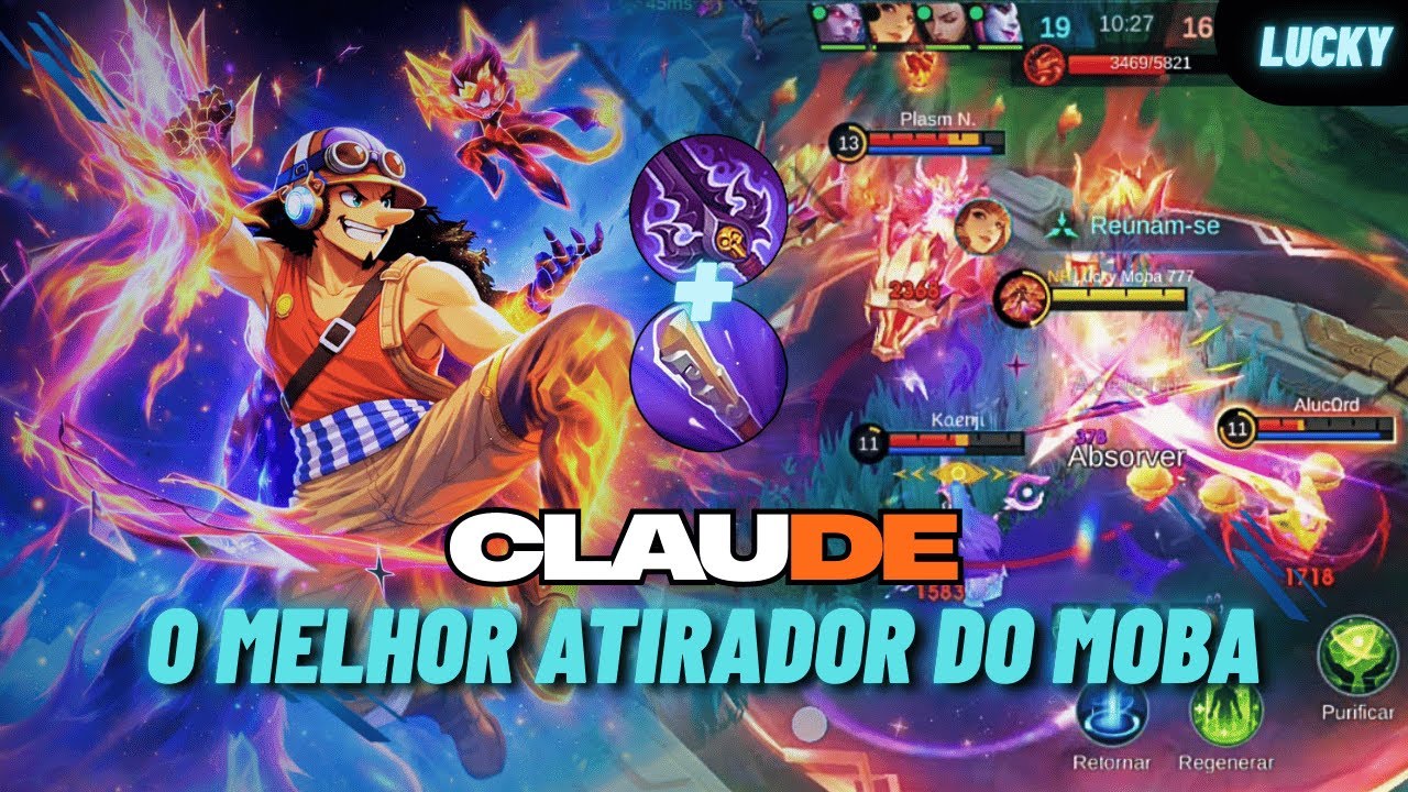 AQUI FALTOU UMA TRIPULAÇÃO PRA ME AJUDAR!!! - CLAUDE GAMEPLAY | Mobile Legends