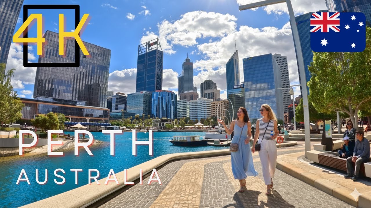 Perth CBD Walking Tour (4K) | The World's Most Isolated City | Western Australia 🇦🇺
