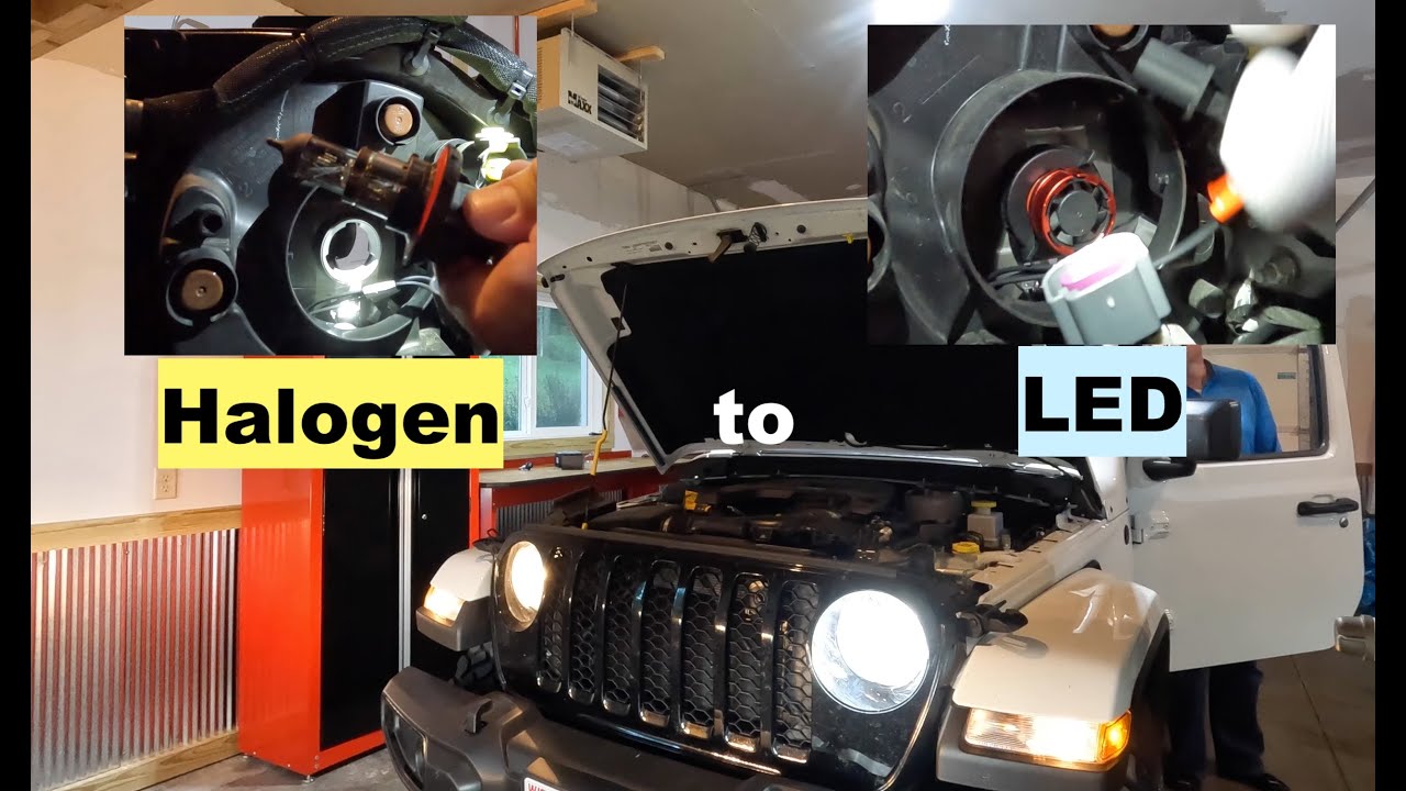 Модернизация светодиодных фар Jeep Gladiator/Wrangler JT-JL — замена ламп