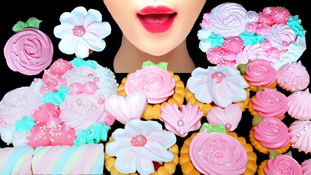 ASMR MUKBANG *WHITE DAY PARTY *HAND MADE MERINGUE COOKIES 머랭쿠키 먹방 EATING SOUNDS