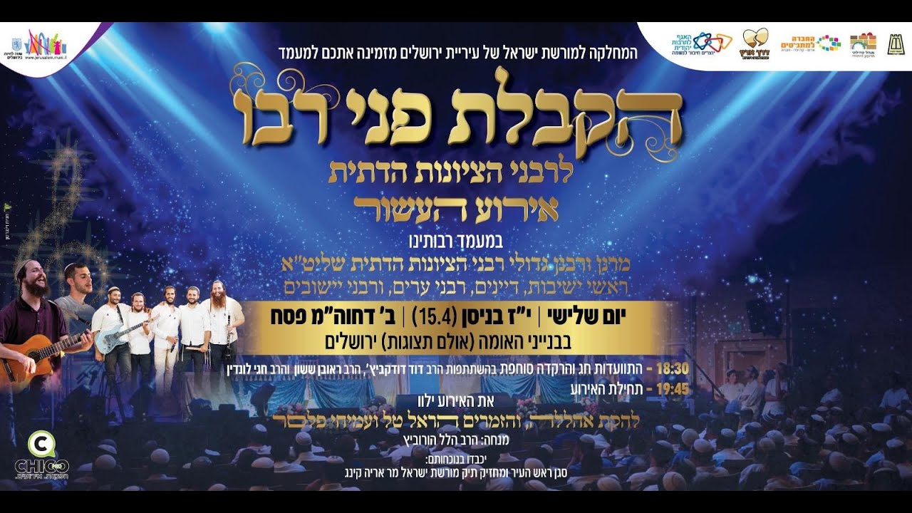הקבלת פני רבו - רבני הציונות הדתית - אירוע העשור | חול המועד פסח | בנייני האומה | תשפ