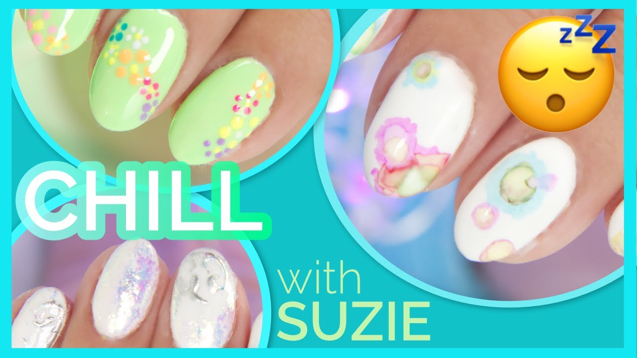 3 Easy Designs For Short and Long Nails 😴 New Chill Vibe