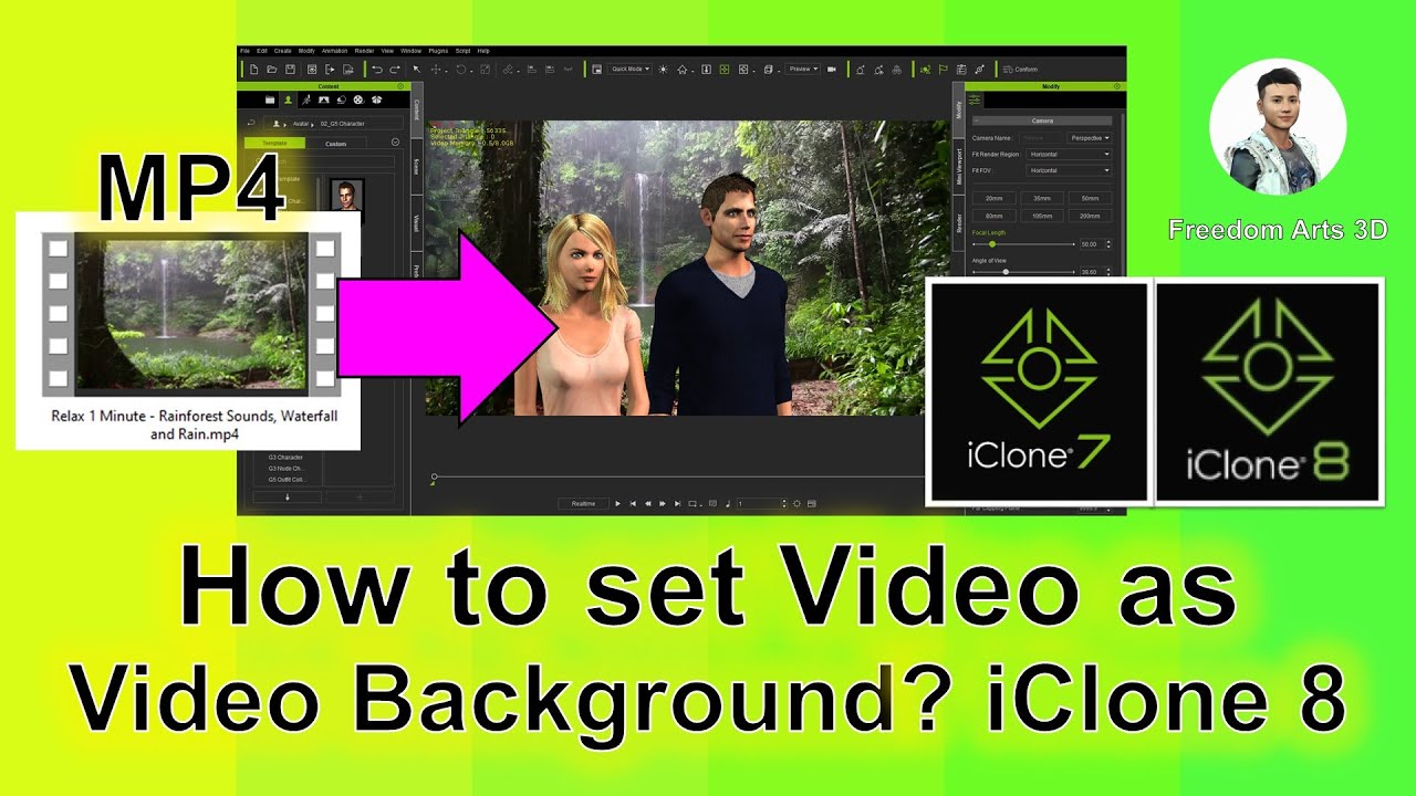 How to Set Video as Scene Background - iClone 8 Tutorial