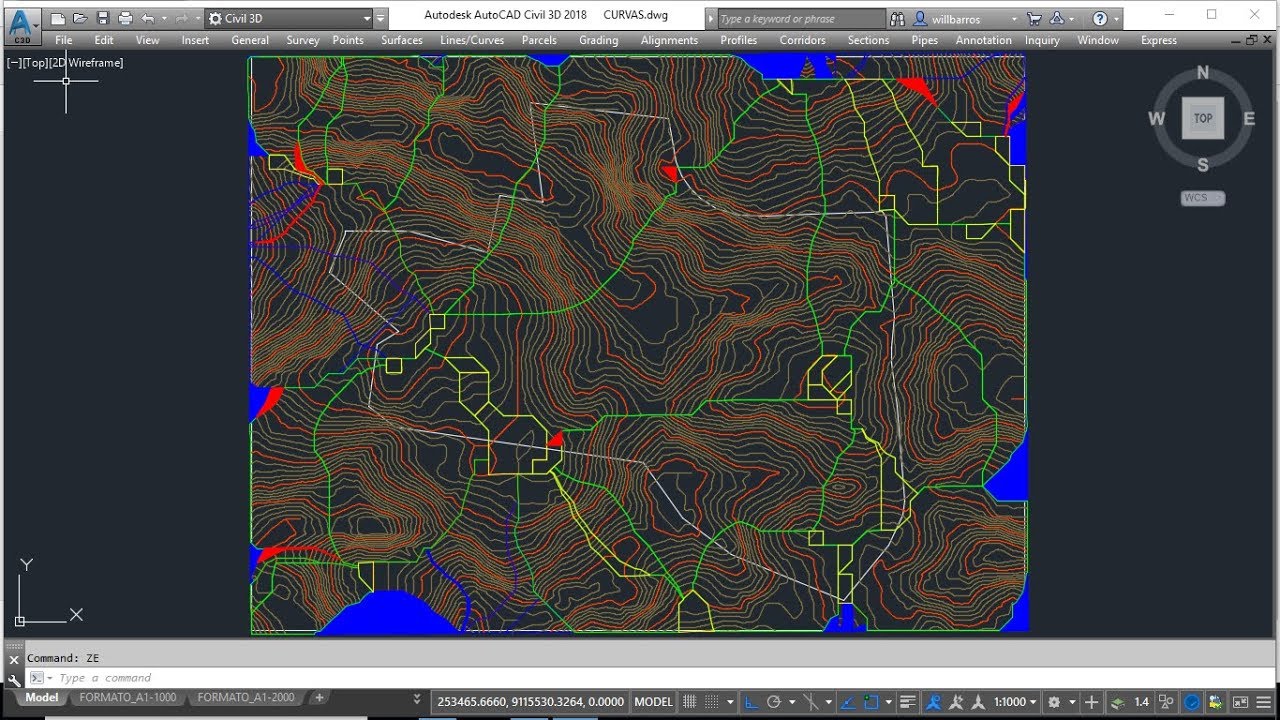 GERAR CURVAS DE NIVEL NO AUTOCAD CIVIL 3D