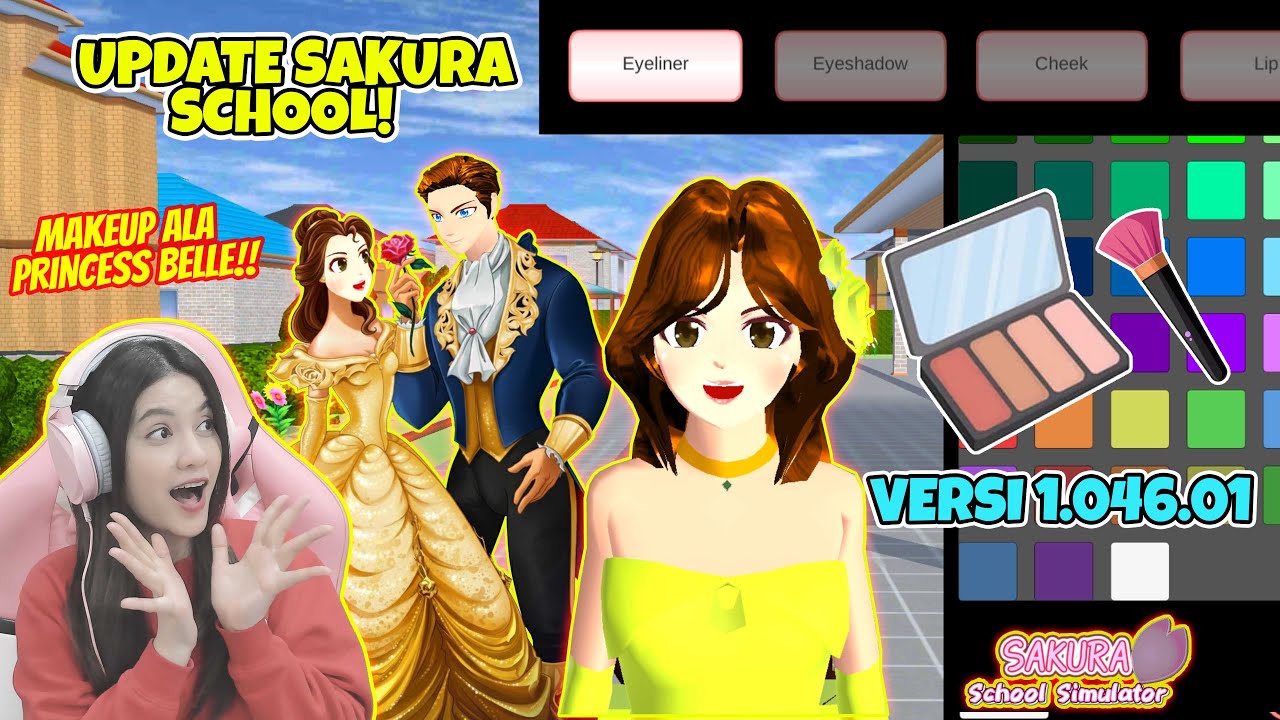 UPDATE TERBARU SAKURA VERSI 1.046.01!! MAKEUP KAYAK PUTRI BELLE?? SAKURA SCHOOL SIMULATOR-PART 1027