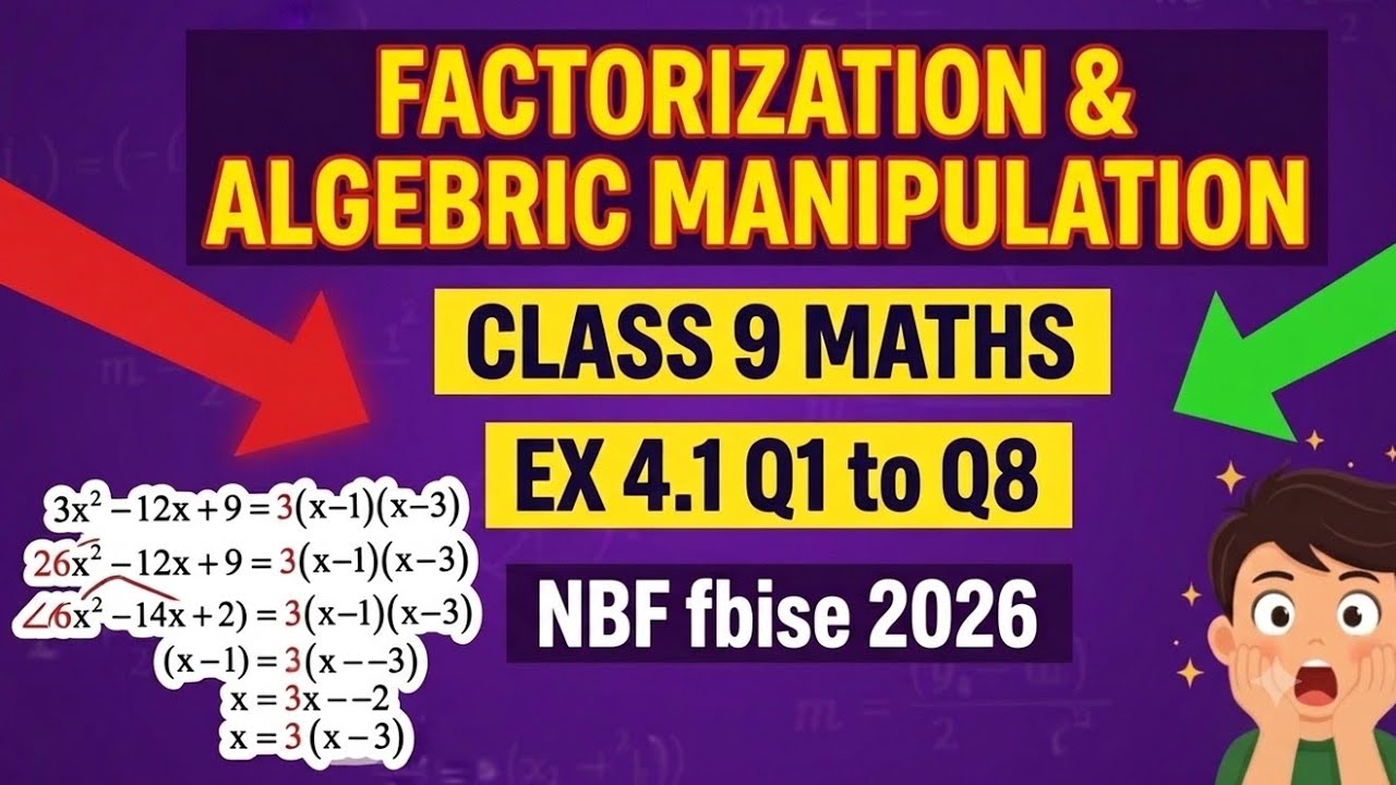 Class 9 Maths | Unit:4 Exercise 4.1 Solved | Federal Board NBF |TF Academy 2026