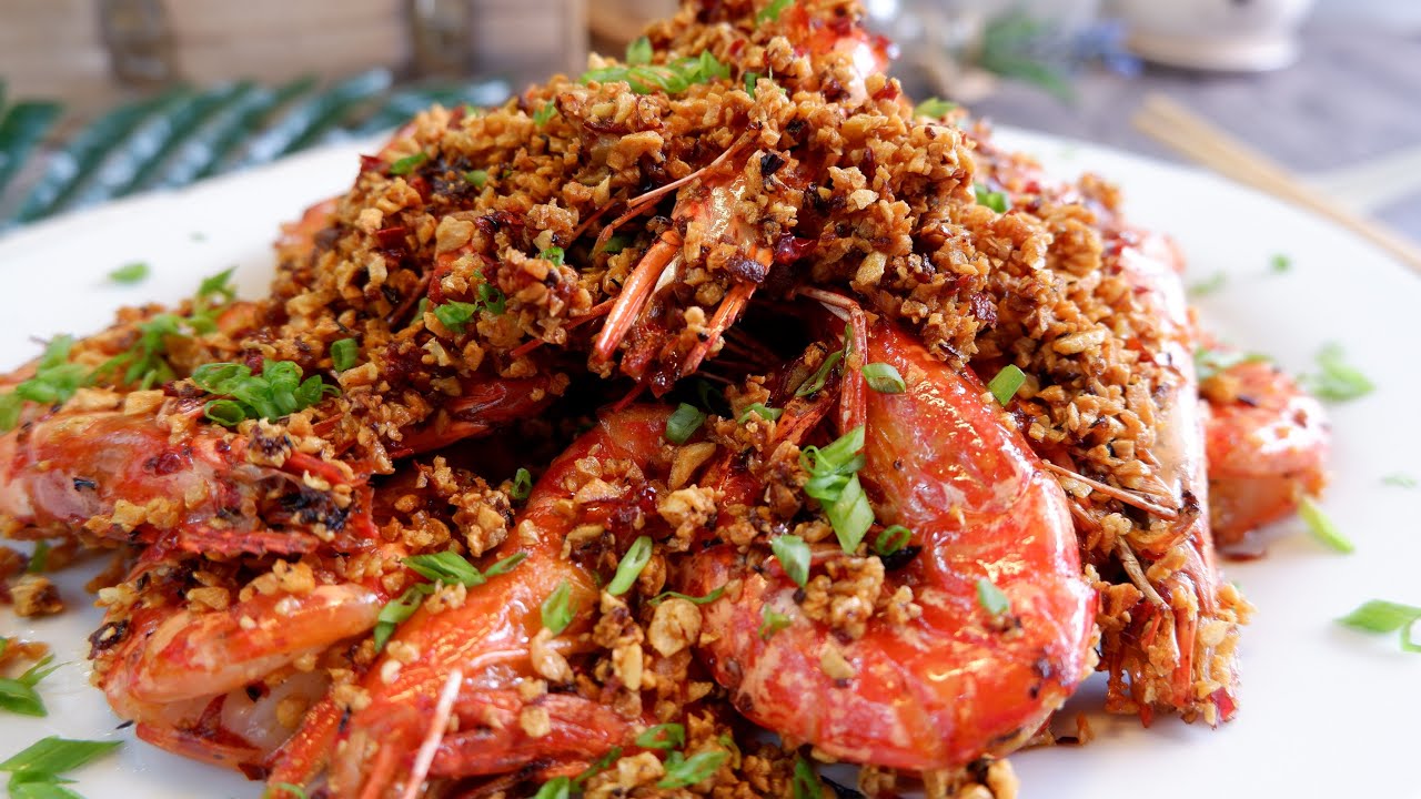 How to cook Hong Kong Crispy Garlic Shrimp - Typhoon Shelter Fried Prawns 避风塘炒虾 Chinese Prawn Recipe
