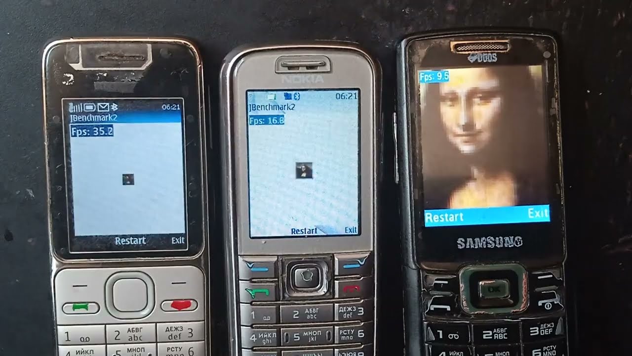 Nokia C2-01, 6233 и Samsung C5212i Тест Производительности