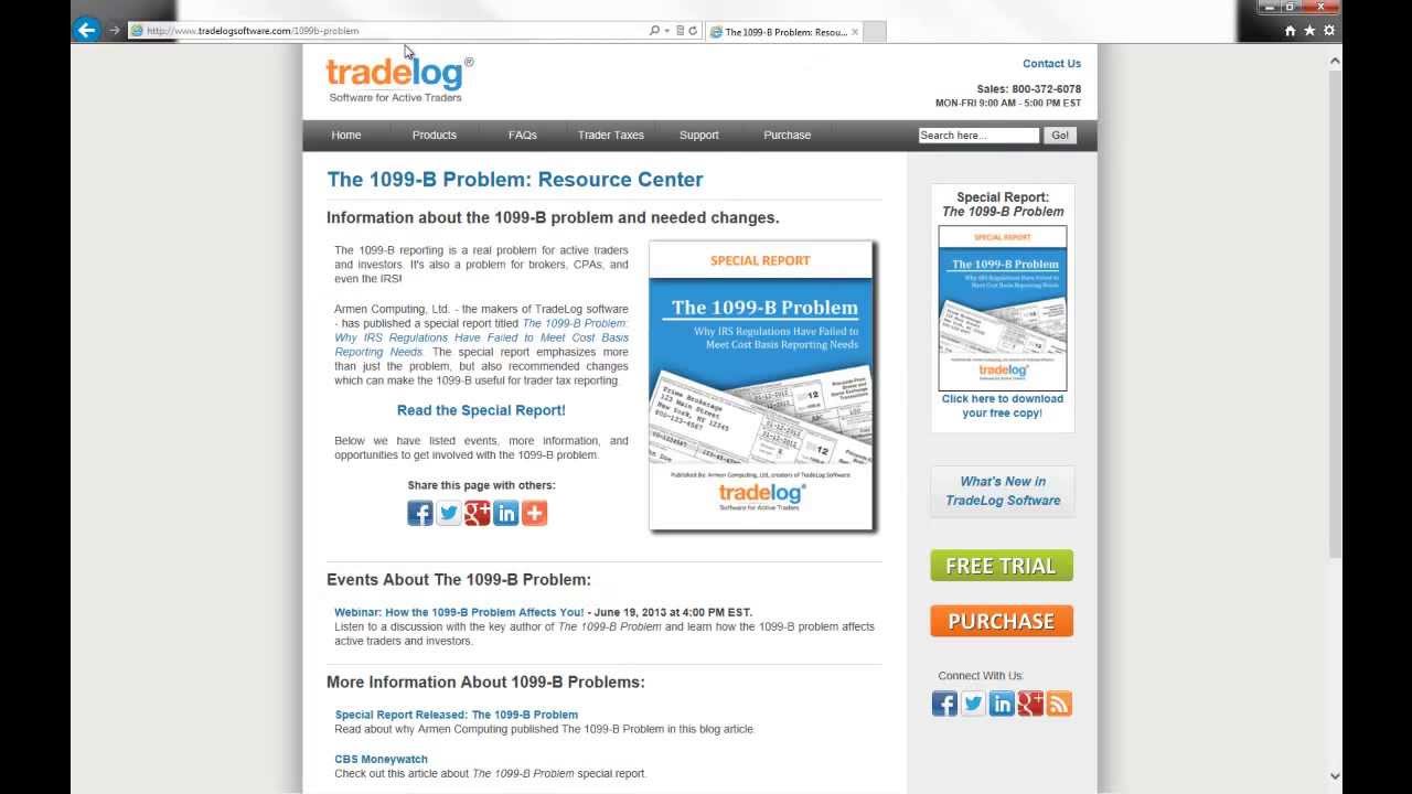 How the 1099-B Problem Affects You!
