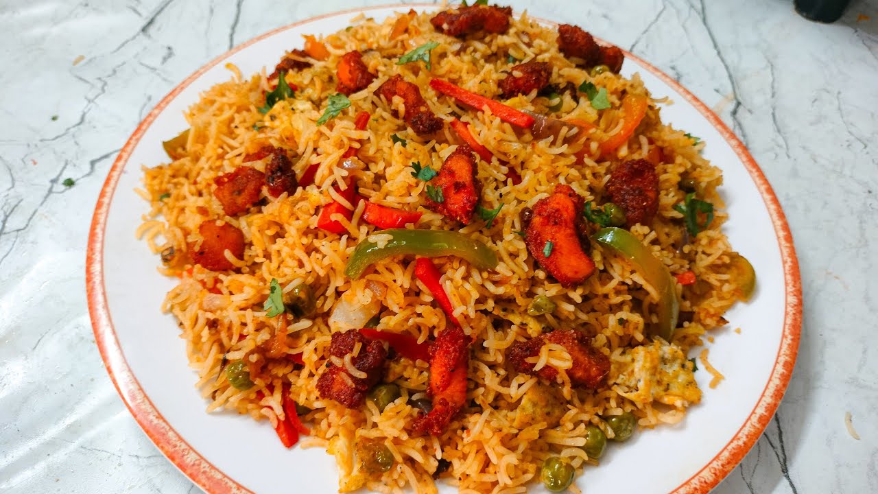 Live 🔴 Chicken Tikka Fride rice recipe 👍🏻