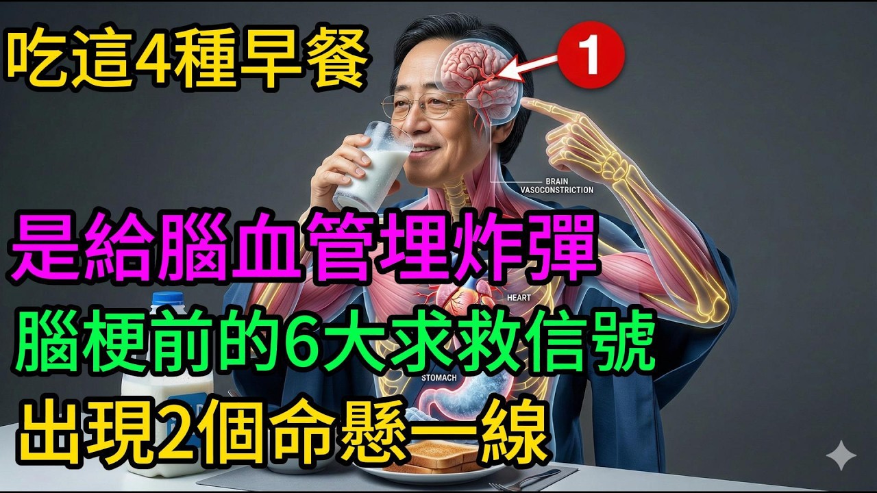 立刻停止吃這4種早餐！中醫警告：吃一口都在給腦血管埋炸彈！腦梗爆發前，身體會連發6次求救信號！老中醫公開“千金不換”清血管秘方，徹底告別半身不遂！
