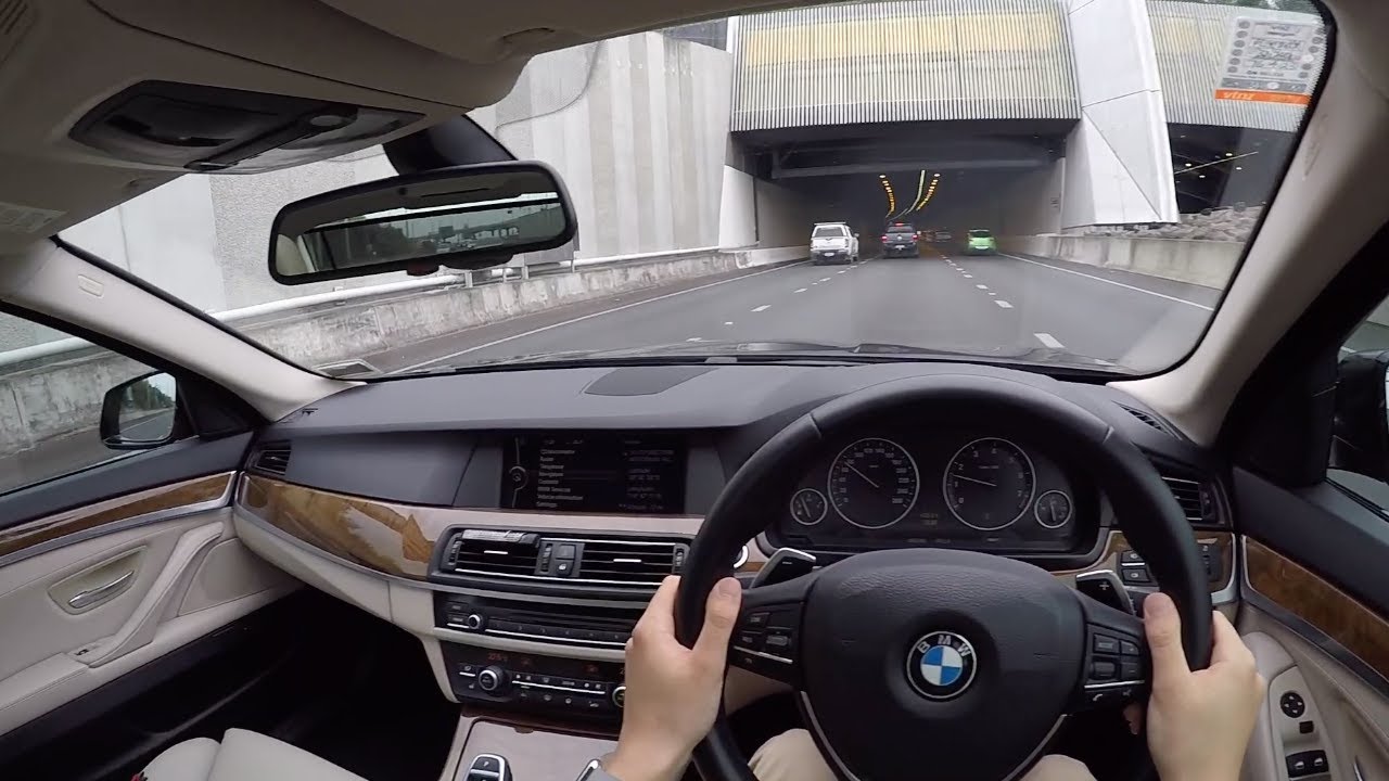 BMW 535i, Auckland highway traffic, POV 1080p