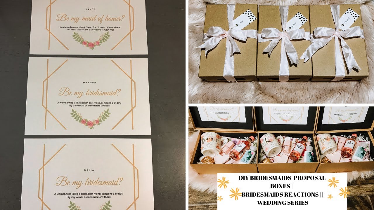 DIY BRIDESMAIDS PROPOSAL BOXES || BRIDESMAIDS REACTION || WEDDING SERIES