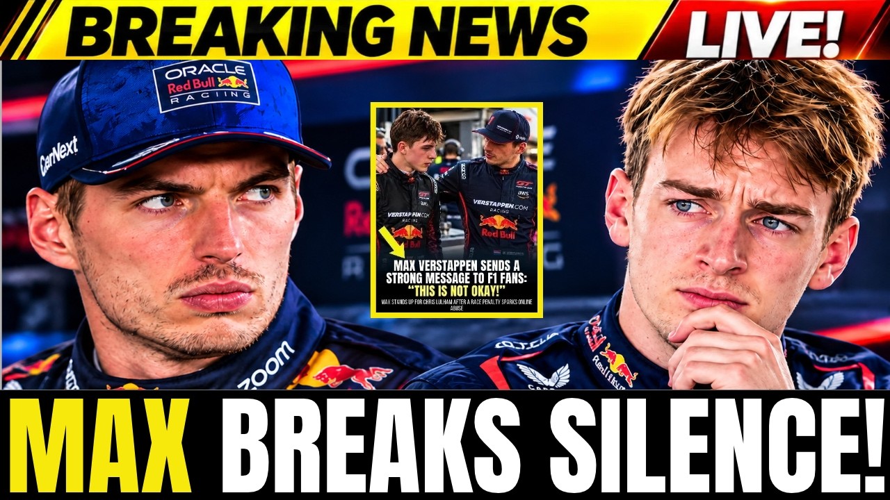 Max Verstappen BREAKS SILENCE on Chris Lulham Hate!