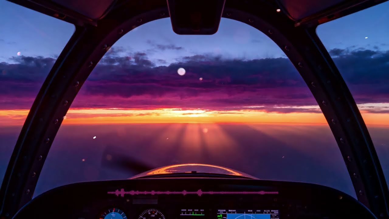 Deep #sunsetvideos Flight | #deepfocusmusic & #studymusicplaylist  for #deepworkmusic #deepfusic