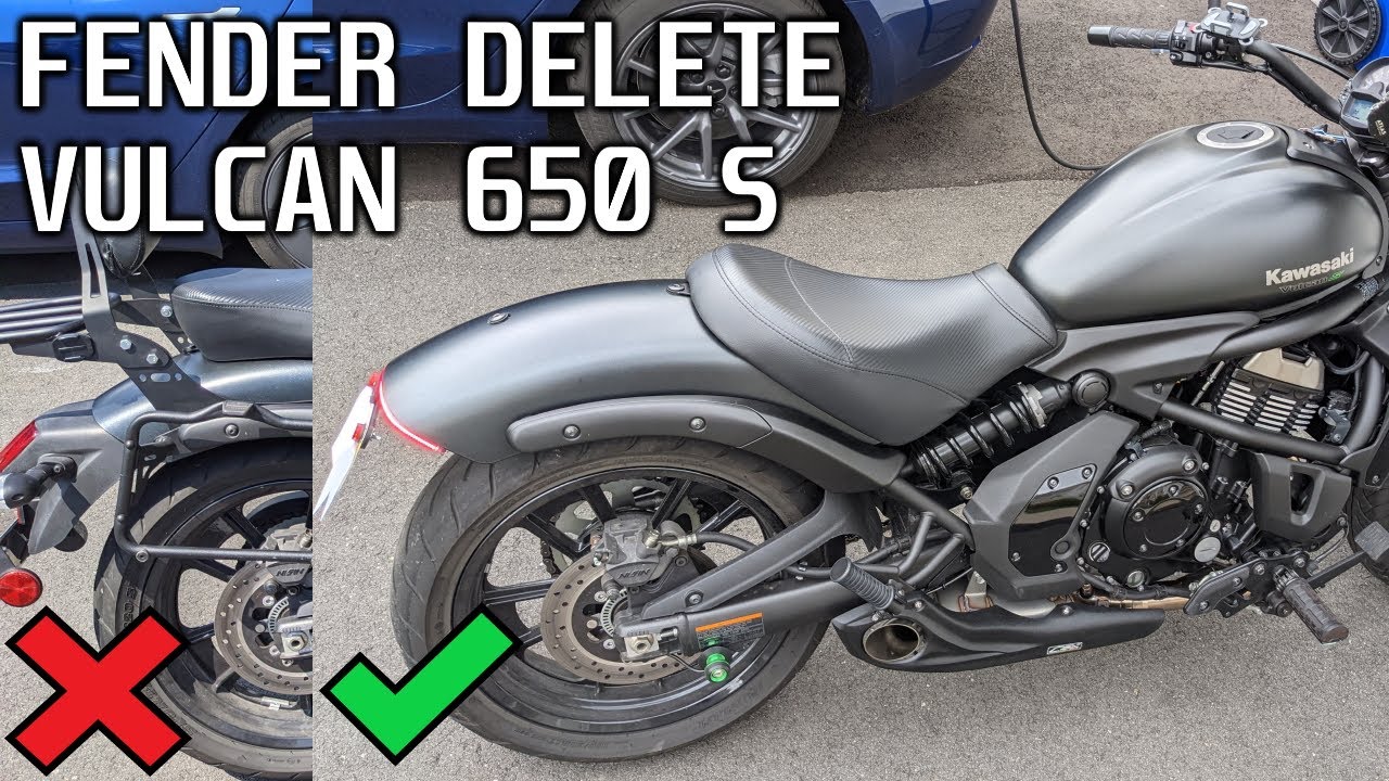 Лучший способ удалить крыло для Vulcan 650 S — установка хромированной светодиодной подсветки кры...