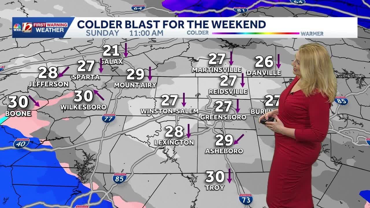 Sunday flurries chance, cold highs and a warming trend in North Carolina this week, Feb. 7 update