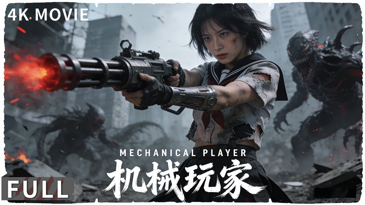 4K Full 异种怪兽横行侵袭城市 暴力妹子持枪开火狂砍异兽 动作 / 奇幻 《机械玩家/Top Secret》石雪婧 / 刘政