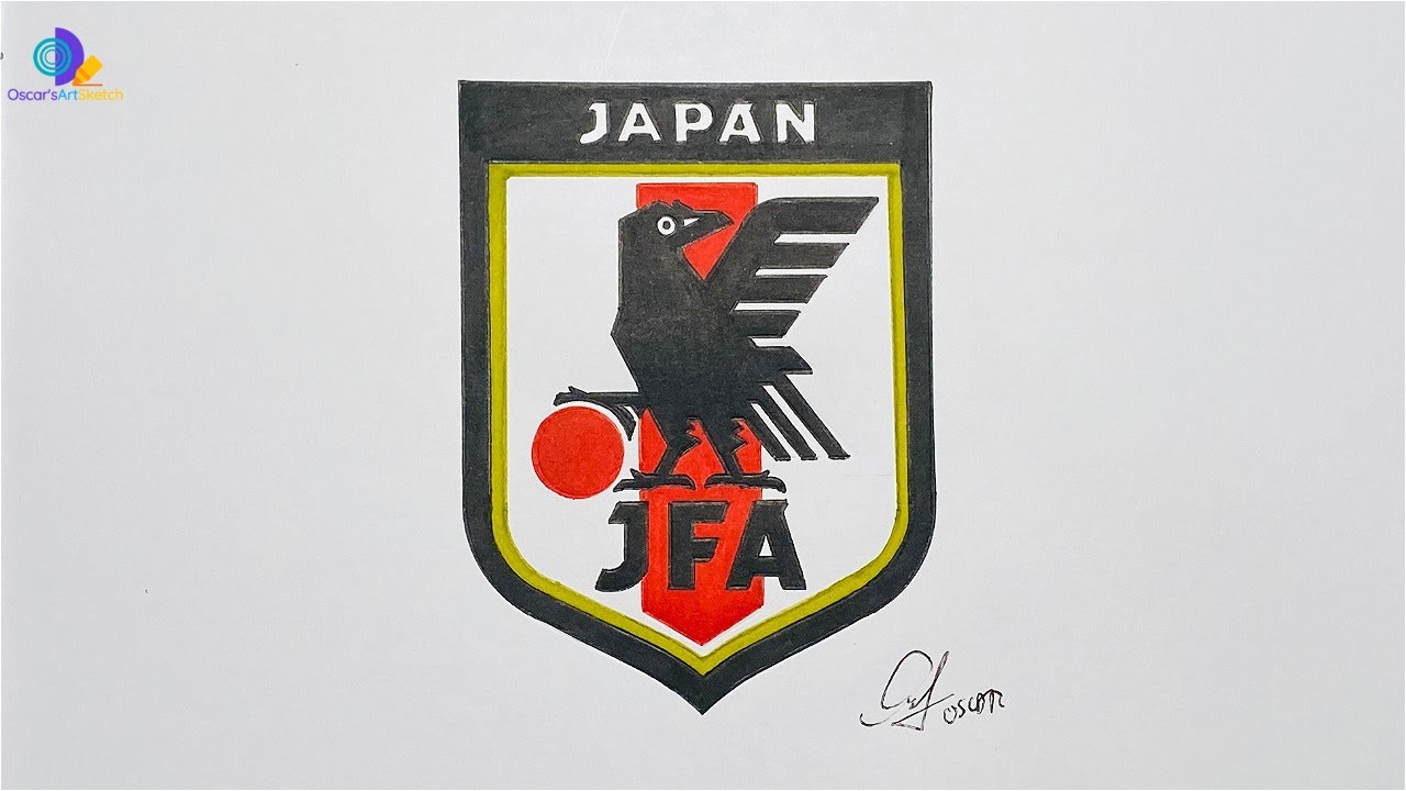 FOOTBALL #44: Drawing Japan Football Federation Logo - World Cup 2022 | 🇯🇵
