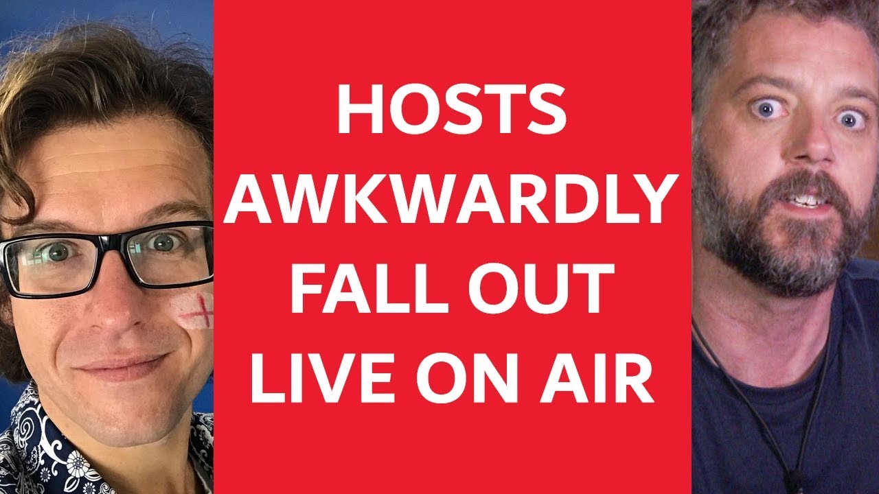 HOSTS AWKWARDLY FALL OUT LIVE ON AIR