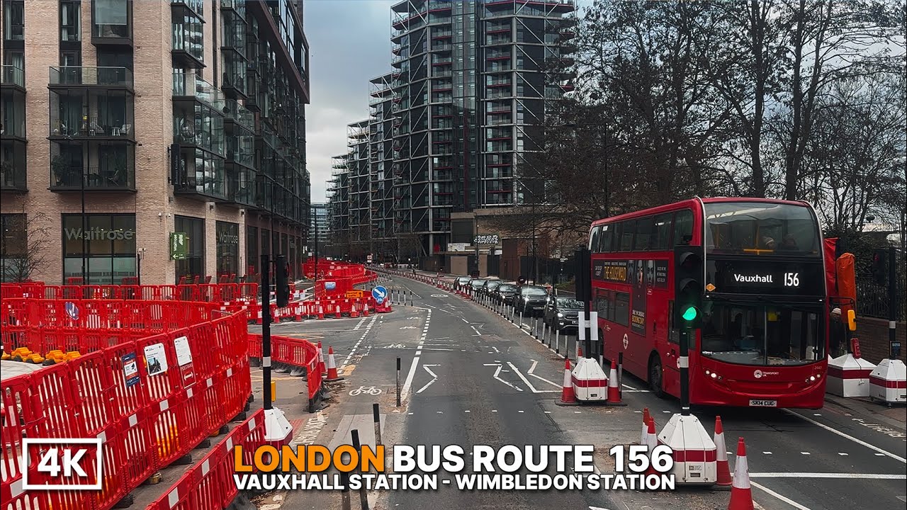 London Bus Ride Route 156 | Vauxhall to Wimbledon | Upper Deck POV | Everyday London Life by Bus 🚍