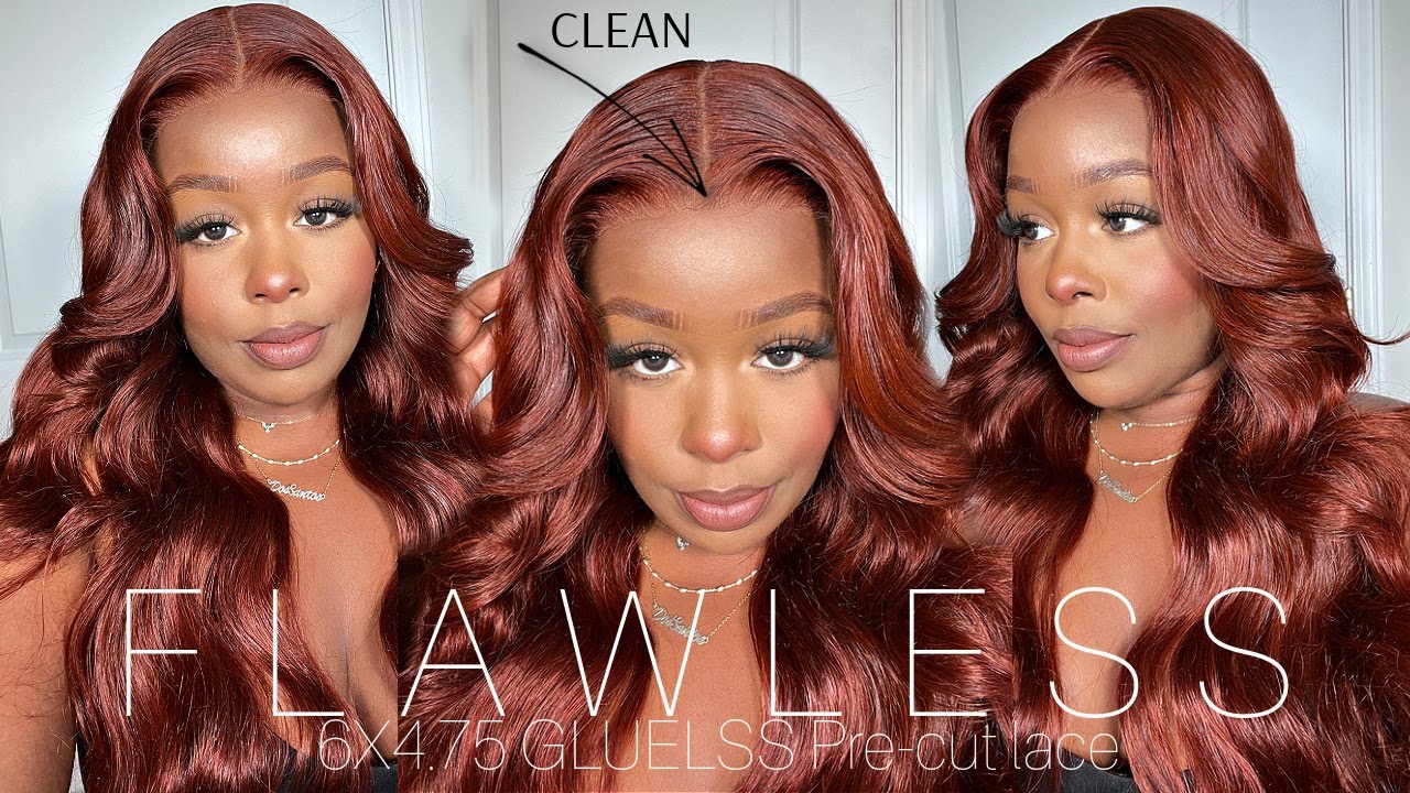 WOW😍 PERFECT REDDISH BROWN 6X4.75 LACE WIG! UNDETECTABLE CLEAN LACE! GLUELESS INSTALL FT. JULIA HAIR