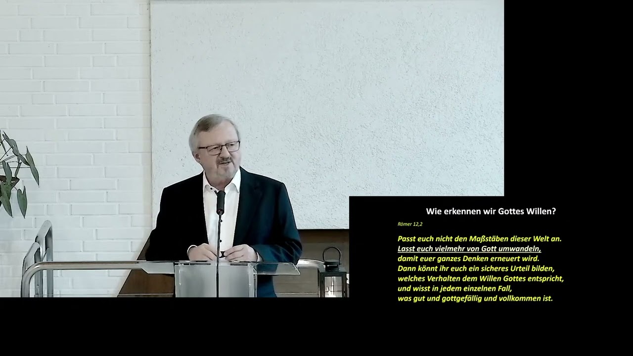Gottestdienst am 16.11.2025 - Gottes Willen erkennen