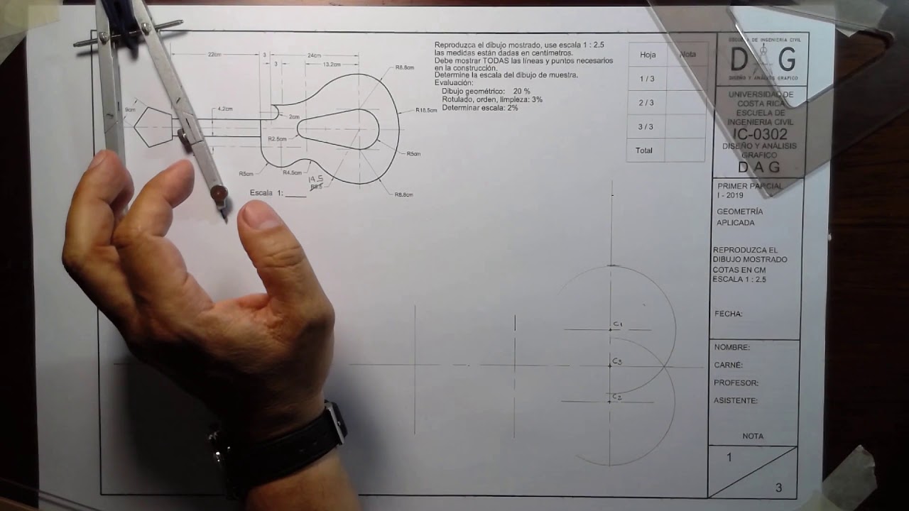 Examen de geometría aplicada: Guitarra
