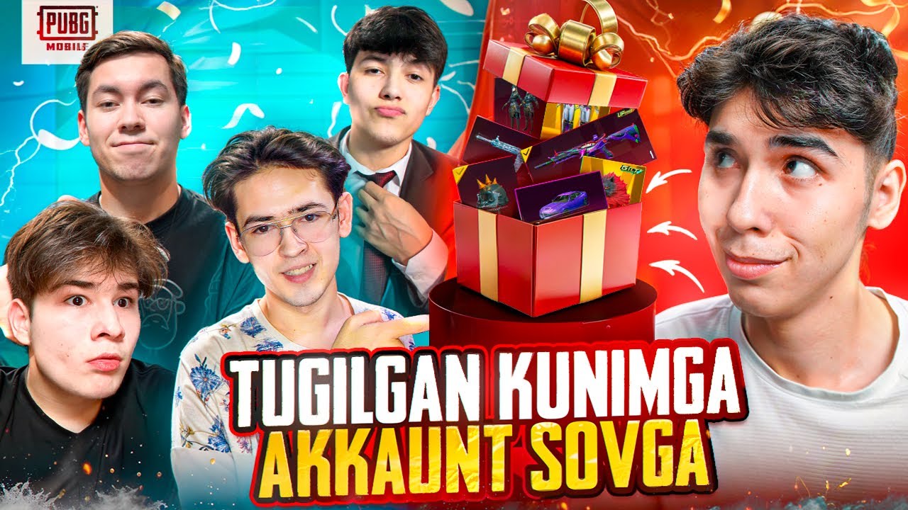 TUGILGAN KUNIMGA 4ta STREAMER AKKAUNT SOVGA QILISHDI 🤯 - HAYOTIMDEGI ENG ZUR SOVGA❗️ | PUBG MOBILE