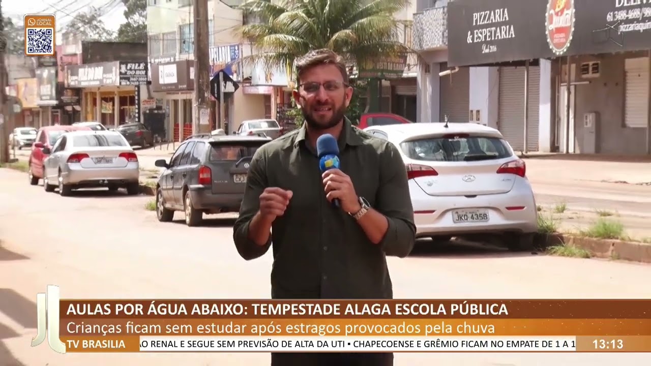 JL - Aulas por água abaixo: tempestade alaga escola pública