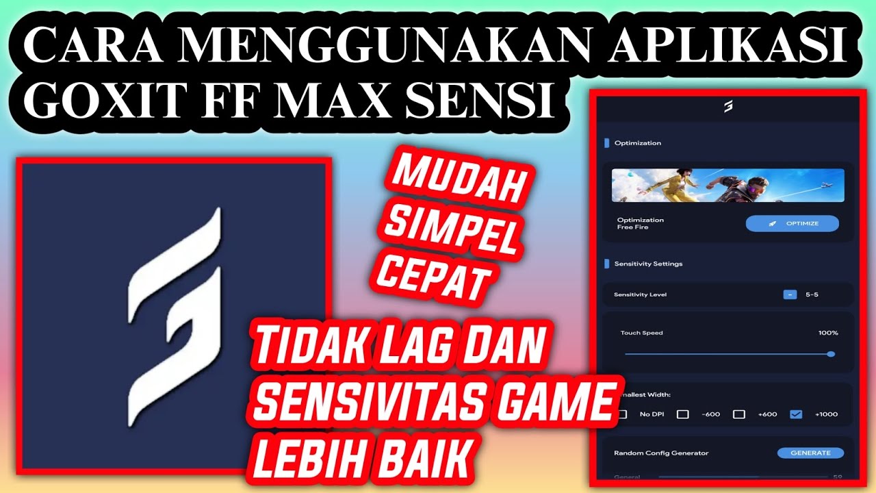 Cara Menggunakan Aplikasi Goxit FF | Goxit FF Max Sensi