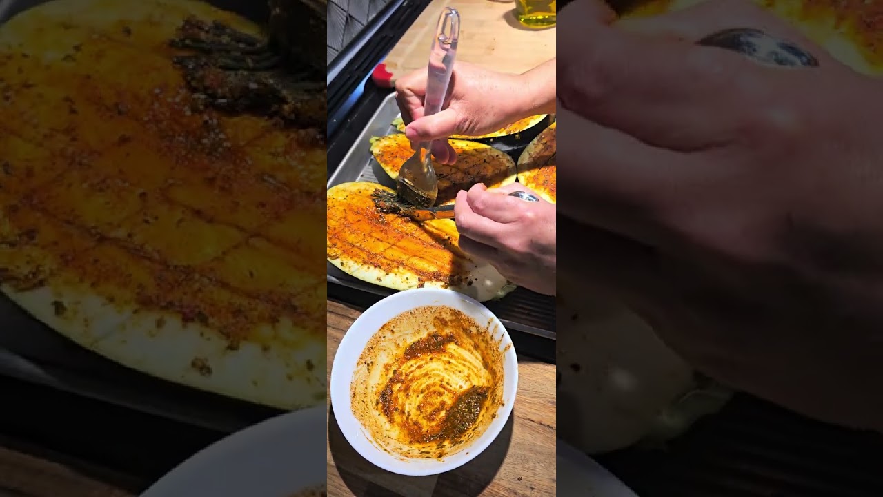 Verengenas Asadas en casa.
