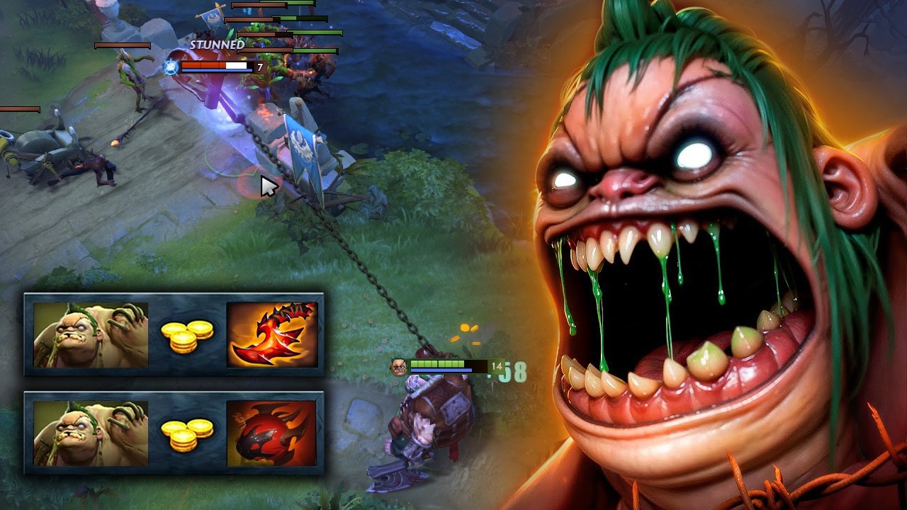 51Kills Pudge WTF Mode🔥🔥🔥Overwhelming Blink + Heart Build Solo Carry The Game