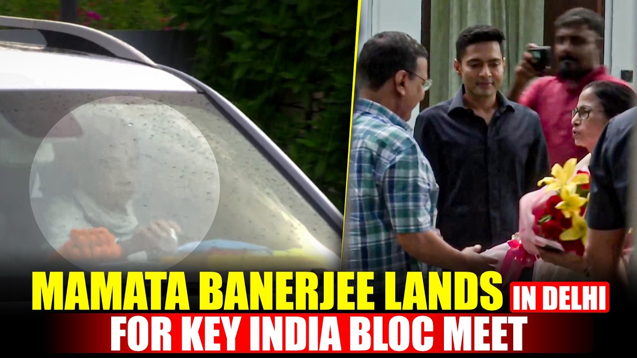 WATCH LIVE: TMC Chief Mamata Banerjee Lands in Delhi, set to Attend INDIA Alliance Meeting