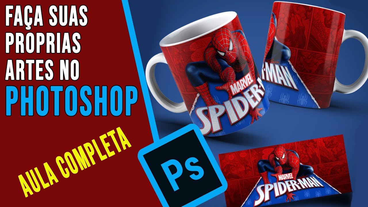 como fazer arte para caneca no PHOTOSHOP #sublimação
