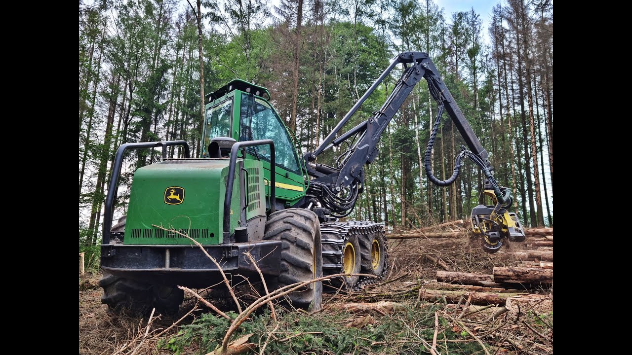🌲*DEEREsound in the wood* &bull; John Deere 1470D &bull; LFT GmbH &bull; Harvester in Action &bull; Actioncam🌲