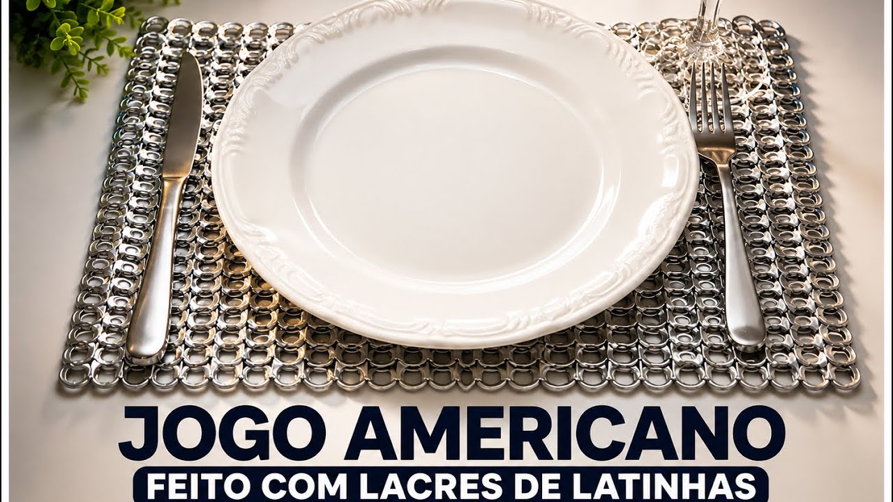 Jogo Americano - Feito com Lacres de Latinhas - SemeiArte -