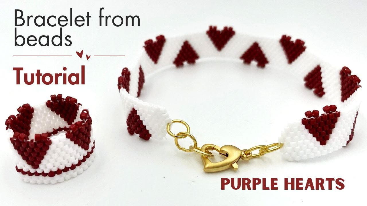 How to Make a Cute Heart Bracelet and Ring with Miyuki Beads!