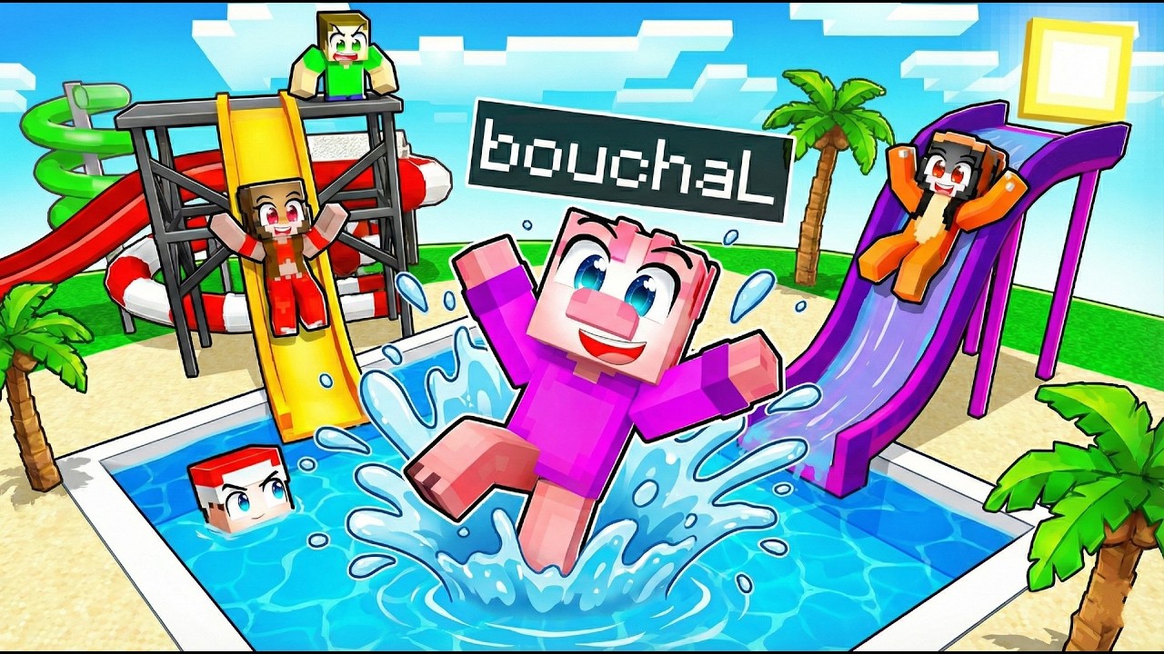 AQUAPARK za 1 HODINU vs 10 SEKUND ve STAVEBNÍ SOUTĚŽI v Minecraftu!