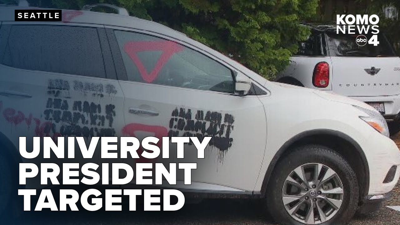 UW president's home, car vandalized with pro-Palestinian and Hamas threats