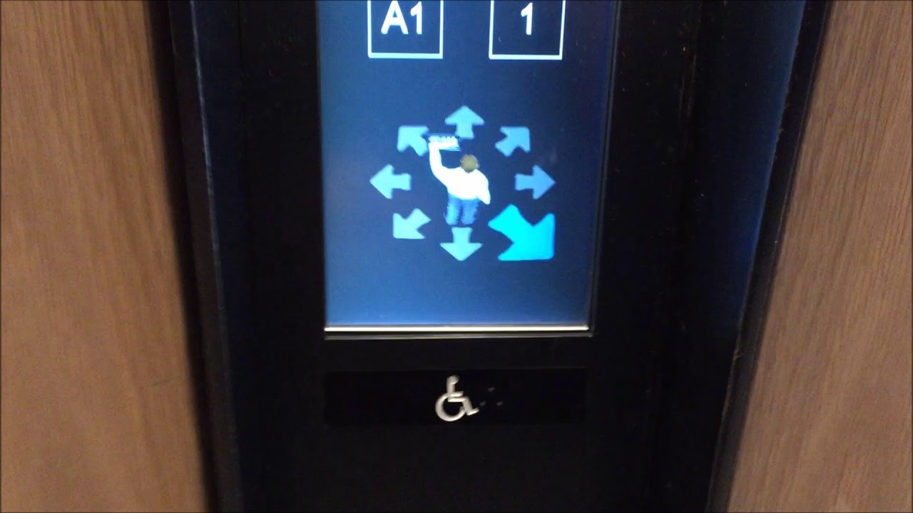 Otis CompassPlus Traction Elevators at Intercontinental Hotel, Downtown Los Angeles CA