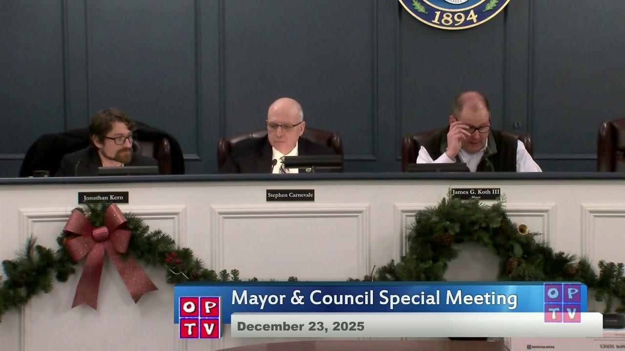 Oradell Mayor & Council Special Meeting 23 DEC 2025