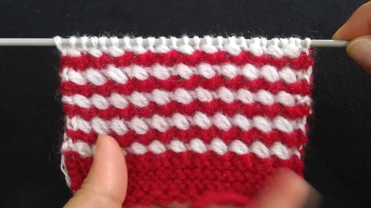 TWO COLOR KNITTING PATTERN / EASY PATTERN