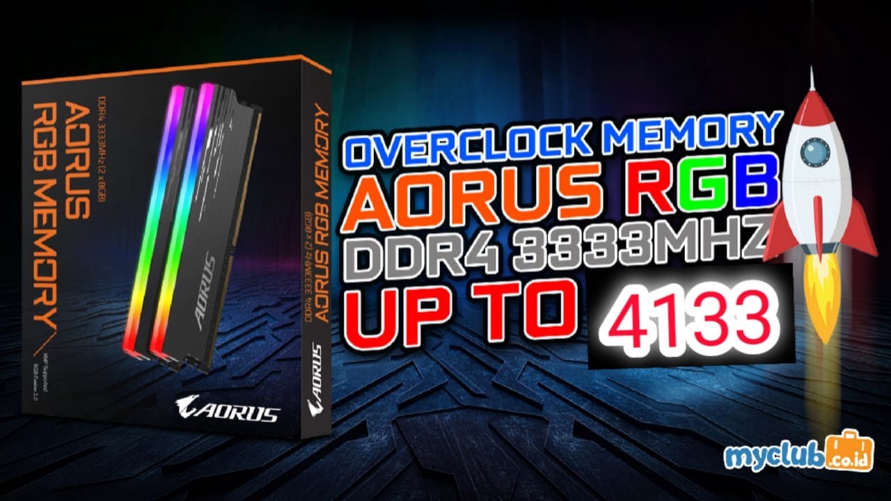Overclock Aorus RGB Memory DDR4 3333 hingga DDR4 4133