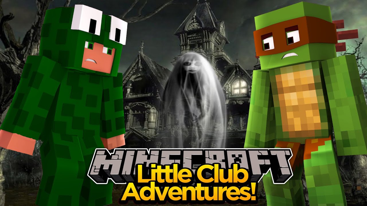 Minecraft Little club Adventures - Little Lizard & Tiny Turtle Find A Haunted House