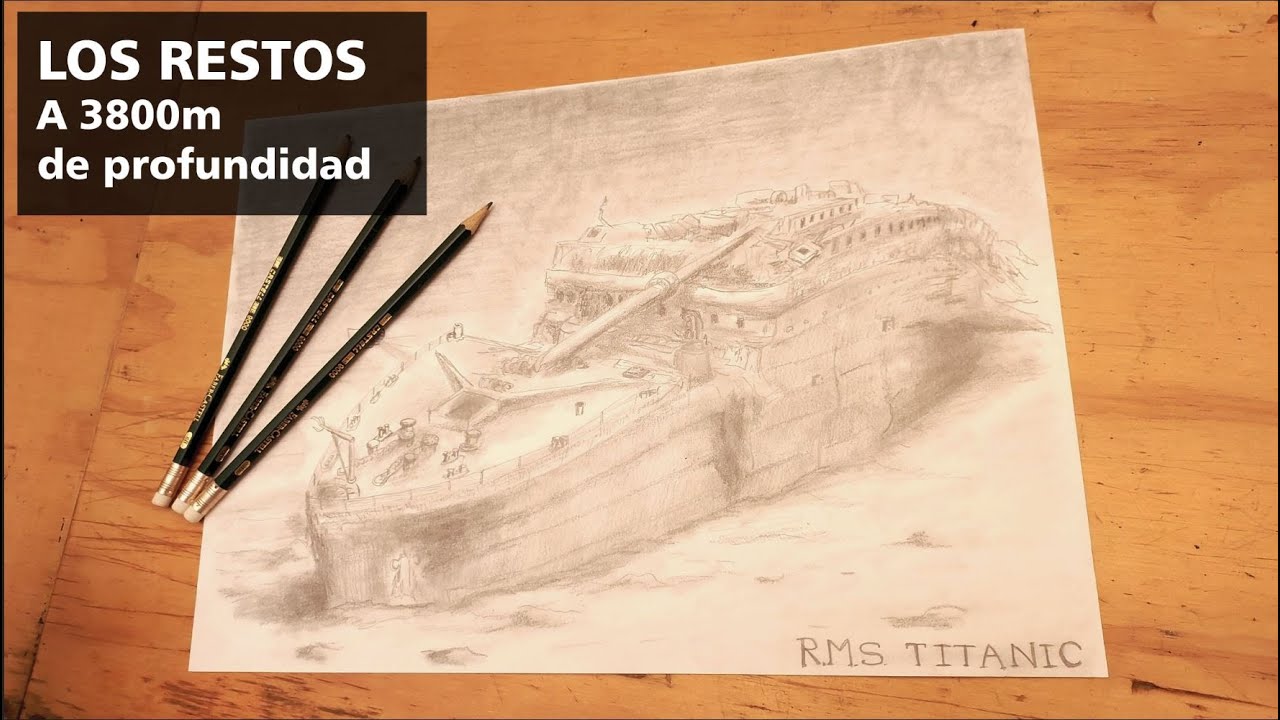 Aprende a dibujar las Restos del Titanic en el fondo del Atlántico Norte
