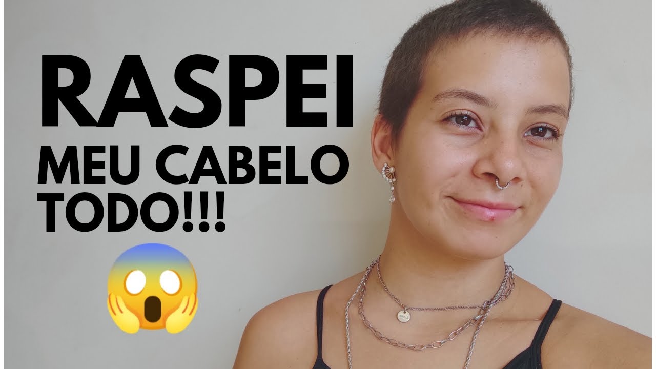 RASPEI MEU CABELO SOZINHA e em CASA!😱