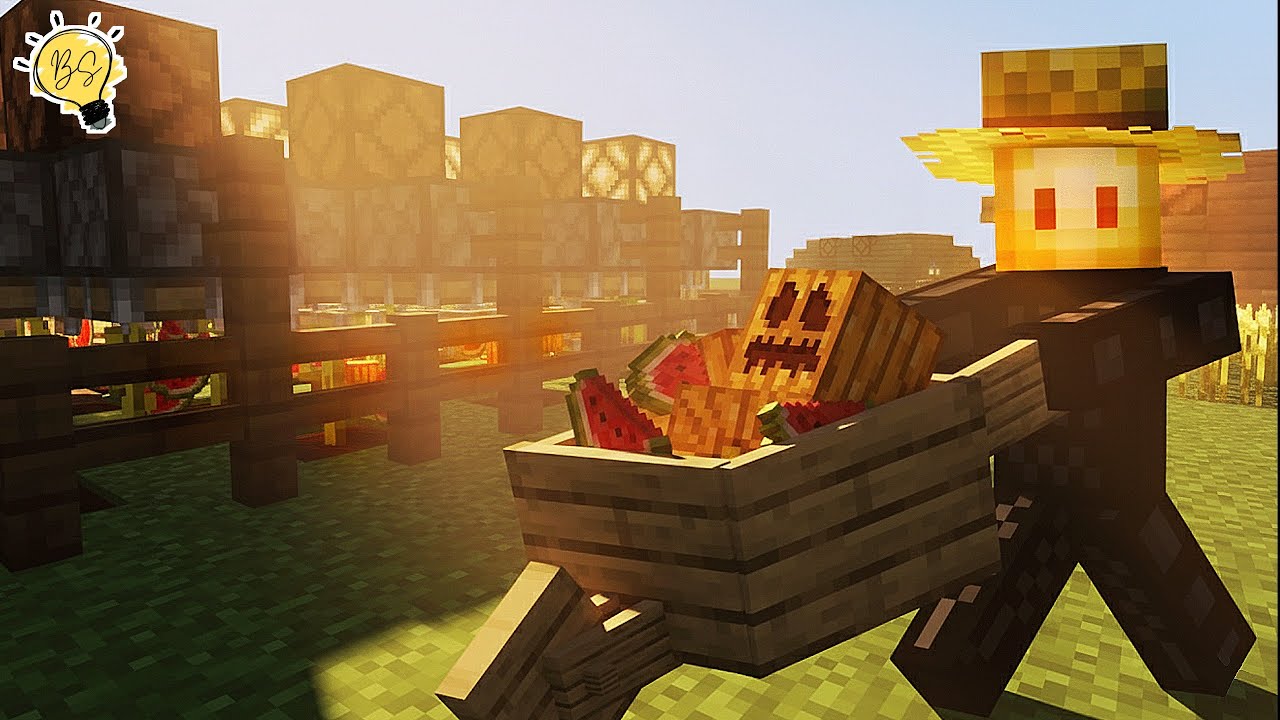 I made BETTER Fully Automatic Pumpkin/Melon Farms with ZERO Observers! | Minecraft Tutorial | Part 2