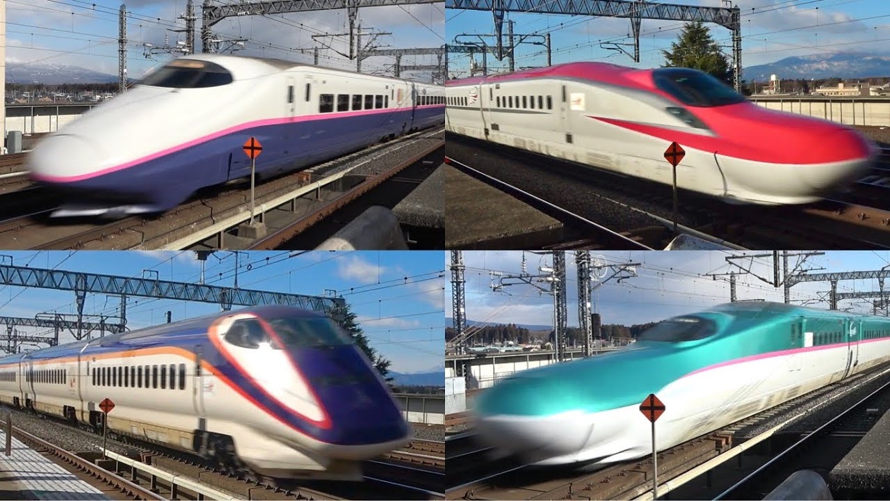 やまびこも300km/h超⁉ 東北新幹線 速度付き超迫力高速通過集　The Shinkansen which pass a curve at high speed