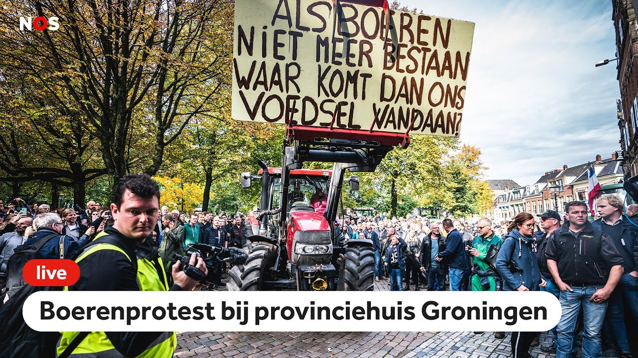 LIVE: Boeren demonstreren bij provinciehuis Groningen